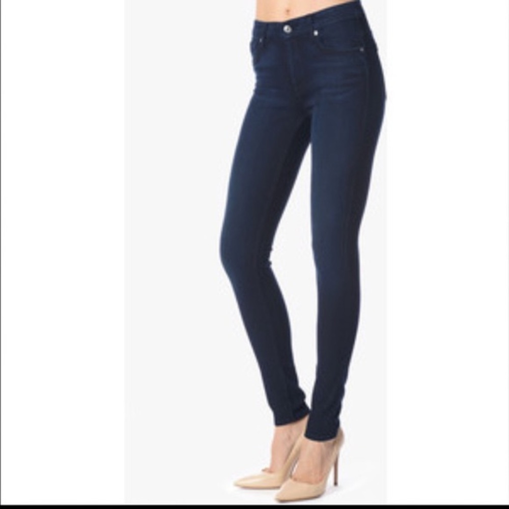 WOMENS size 25 7 for all mankind high waist straight leg jeans Made in USA🇺🇸👖🩵💙